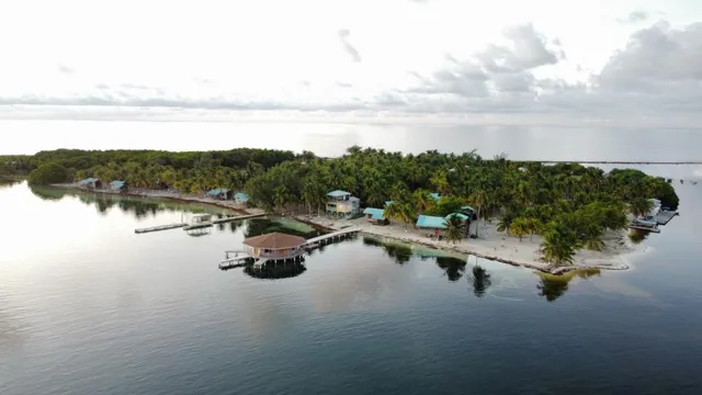 Island lagoon aerial — Isla Marisol Resort, Belize