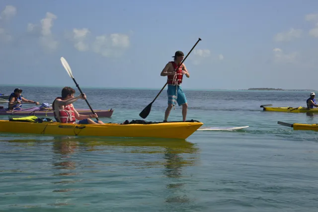 Kayaking caribbean lagoon — Isla Marisol Resort, Belize
